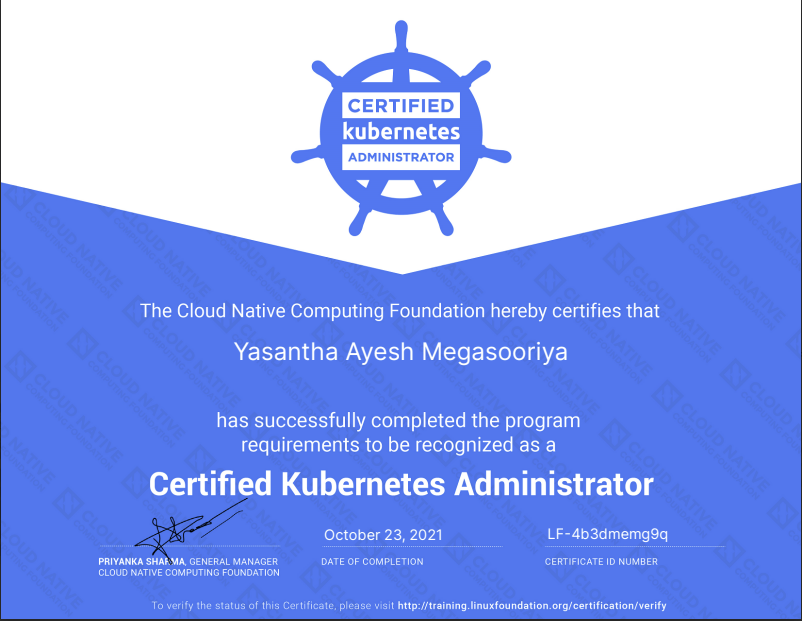 CKA Certificate