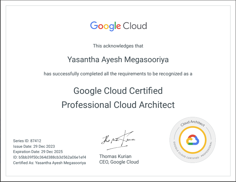 GCP Architect Certificate